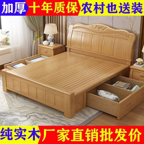 实木床1.8米双人床主卧婚床1.5米单人床2米大床成人高箱储物床