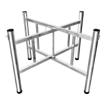 304不锈钢桌脚简易可折叠支架木桌圆桌方M桌钢化玻璃餐桌台脚架子