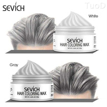sevich日本奶奶灰发蜡一次性染色发泥男士定型白色灰色彩色染发膏
