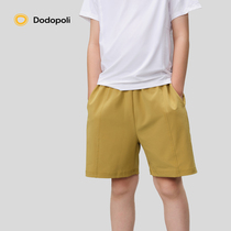 Dodopoli儿童速干短裤夏季透气男女童裤子黑色休闲弹力凉感运动裤