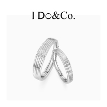 I Do&Co.心动乐章对戒银情侣戒指一对小众轻奢款生日礼物送女友
