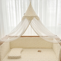 婴儿床蚊帐全罩式通用儿童拼接床落地支架遮光防蚊罩宝宝床蚊帐罩