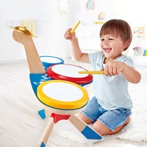 Hape三重动感架子鼓宝宝早旋律智力音律男女孩儿童木制益智玩具3+