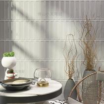 北欧长条68X280凹凸面瓷砖厨房卫生间墙砖小白砖浴室餐厅纯色瓷砖
