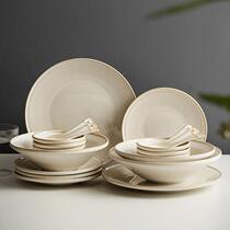 碗碟套装家用高级感日式盘子简约现代北欧陶瓷餐具组合乔迁送礼品