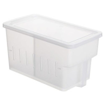 厨房收纳盒带把手橱柜塑料盒子分格杂物整理盒家用带盖冰箱保鲜盒
