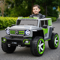 超大号儿童电动车四驱越野车可坐人双人亲子车遥控汽车玩具车充电