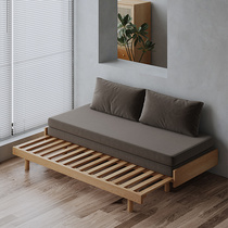 实木抽拉沙发床小户型推拉多功能两用沙发床单人榻榻米折叠伸缩床