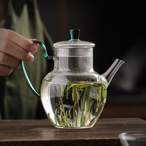绿茶泡茶器家用过滤泡o茶壶玻璃茶壶耐高温功夫茶壶单壶玻璃小茶