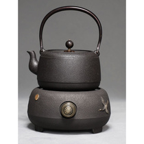 日本铁壶纯手工无涂层铸铁壶电陶水壶南部进口炉套装煮茶壶泡茶烧
