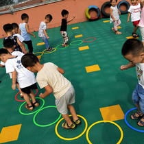 幼儿园教具跳房子跳圈圈跳格子儿童体能训练器材体育户外亲子玩具