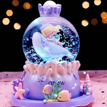 六一儿童节水晶球旋转音乐盒八音盒雪花公主芭蕾女孩生日礼物儿童