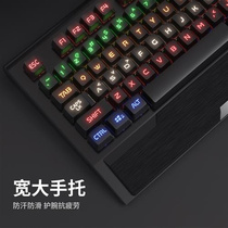 机械键盘鼠标套装三件套电竞游戏专用青轴黑静音网吧电脑有线外设