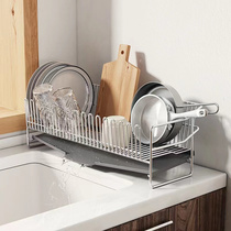 30不4锈钢沥水架厨房碗架水槽边碗碟餐具收纳架免安装台面置物架