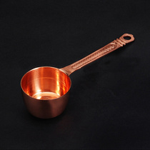 日本进口kalita咖啡铜勺 手工咖啡豆量勺 经典款黄铜咖啡粉勺10g
