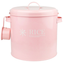 网红粉色10斤米桶7斤面粉桶4-6斤狗粮猫粮桶密封防潮送米勺带密封