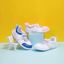 夏季新款宝宝室内鞋日本幼儿园小白鞋男童女童帆布防滑软底儿童鞋