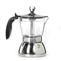 透明可视磨卡壶咖啡壶煮浓缩咖啡粉手冲过滤壶家用小型意式咖啡机