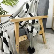 轻奢软糯熊猫沙发毯针织沙发毯子办公室午睡毯可爱家居毛毯空调毯