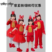 儿童狐狸演出服幼儿园动物表演服扮演狐狸卡通舞蹈服小狐狸演出装