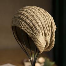 帽子女冬款百搭时尚洋气2024新款女士冬季套头针织毛线包头堆堆帽