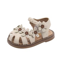 女宝宝凉鞋夏季0一1-3岁婴儿童鞋子八九十个月防滑包头软底学步鞋