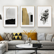 现代简约抽象色块客厅沙发背景挂画背胶油画布打印定做贴画画芯