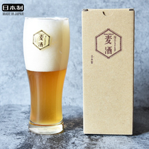 日本进口佐佐木日式精酿啤酒杯个性复古色渐变磨砂果汁扎啤品酒杯
