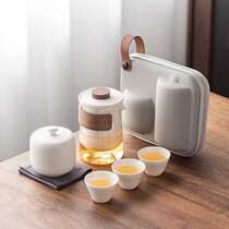 旅行茶具套装商务礼品玻璃户外一壶二三四六陶瓷快客杯泡茶壶