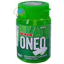 优客ONEO薄荷味口香糖60g草莓味瓶装约42粒木糖醇土耳其进口零食