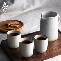 日式陶瓷咖啡分享壶手工粗陶咖啡杯手冲壶套装简约茶杯公道杯家用