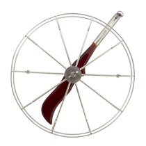 风筝盘鹰轮不锈钢28-32-36cm大轴承手握轮橡木微风收线轮