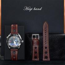 高档适用卡地20手表链 法国山羊皮表带薄款 真皮表带男女通用手表