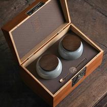 新品龙珠茶叶包装盒大号密封茶叶陶瓷罐碎银子礼盒空盒子定制logo