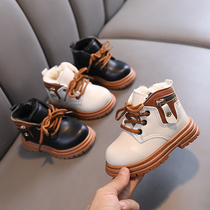 男童马丁靴1-5岁3加绒加厚冬季女童短靴婴幼儿保暖棉鞋宝宝学步鞋