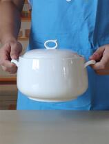 定制陶瓷猪油罐辣椒油有盖调味罐居家用耐热大汤盆锅圆形日式加厚