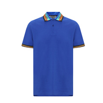 VERSACE JEANS/范思哲22年夏季新品蓝色商务男士短袖POLO衫奢侈品