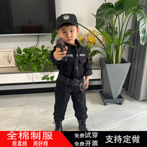 全棉儿童警官特警服套装六一特种兵训练制服男孩夏令营警察装备服