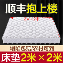床垫2米×2米席梦思弹簧偏硬质护脊椰棕天然乳胶出租房高端经济型