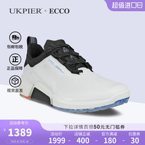 Ecco爱步男鞋2024春夏新品高尔夫球鞋 系带防滑运动休闲鞋108514