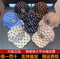 韩国正品MLB帽子男女新款NY老花满标棒球帽复古硬顶时尚鸭舌帽