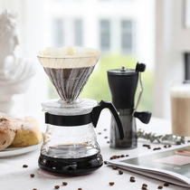 HARIO日本分享壶V60滴滤式滤杯手冲咖啡壶手摇磨豆机咖啡器具套装