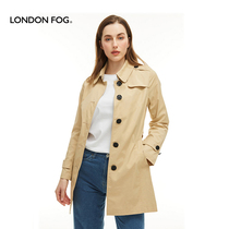 伦敦雾春季新品英伦风合身版风衣单排扣经典长款高级感气质外套女