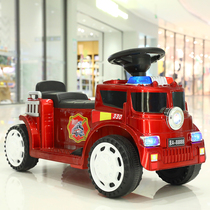 儿童电动四轮工程消防车警车可坐双人男女宝宝遥控车汽车越野包邮