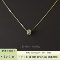 L.Bardeen18K黄金天然钻石彩金项链女高级锁骨链颈链送女友礼物