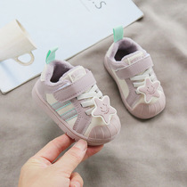 加绒宝宝鞋子男女小童鞋小板鞋婴儿学步鞋0-3岁棉鞋保暖鞋子冬季