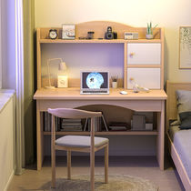 电脑桌台式书桌书架组合一体简约家用写字桌子卧室简易学生学习桌