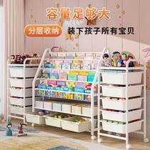 儿童书架儿家用绘本架宝宝玩具图书收纳架简易多层落地置物架书柜