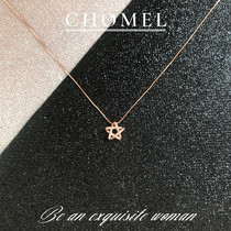新加坡项链Chomel中国站官网星星吊坠轻奢锁骨链女s925纯银个性潮