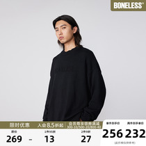 BONELESS 美式复古立体凹凸logo毛衣高街简约内搭针织毛线衫